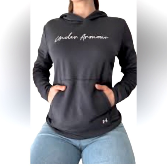Under Armour Women’s Fleece scripted Hoodie Sz M - Picture 1 of 13